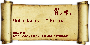 Unterberger Adelina névjegykártya